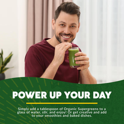 Paleovalley Organic Supergreens - Organic Greens Powder Superfood for Immune Support - Paleo Green Powder Blend - 28 Servings - 23 Organic Superfoods - Gluten Free, No Cereal Grasses, Soy or Grain