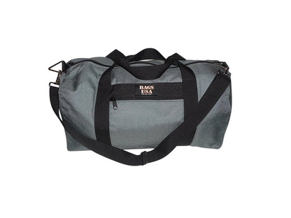 Club Bag For Gym, Overnight Bag, Perfect For Overhead Bin, Made in USA.(Gray)