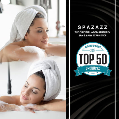 Spazazz Hot Tub Aromatherapy RX Muscle Detox Joint Bath Salt Crystals Bundle. Three Jars of 19oz Spazazz Hot Tub Crystals with Hot/Cold Towel and 5-Point Full Body Massager