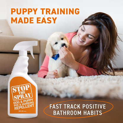 EBPP Stop the Spray - Dog & Puppy Pee Marking Repellent - Pet Training Spray - Puppy Potty Training Spray for Dogs - Dog Pee Stopper - Pee Deterrent for Dogs - No Marking Spray for Dogs Indoor 32oz