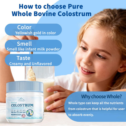 LIPOSOMAL Bovine Colostrum Supplement Powder： 3x Absorption | 3,000mg IgG | Organic Grass-Fed Farm | Ultra-Low Temp Freeze-Dried - Preserves 92% Native IgG Activity Verified by USA-Lab | 50 Servings