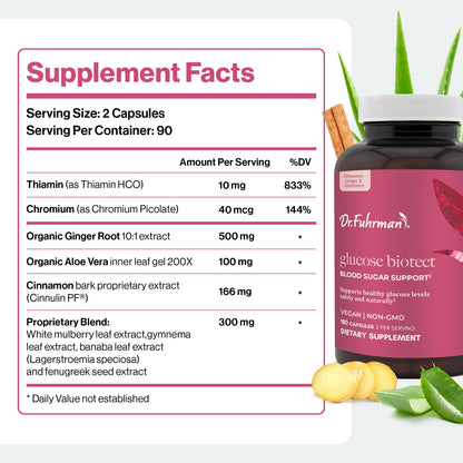 Dr. Fuhrman Glucose Biotect Natural Blood Sugar Support 180 Capsules