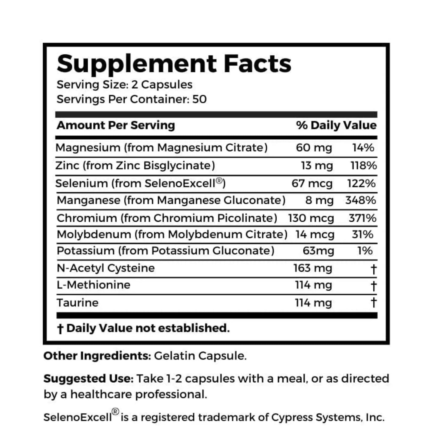 Dr Clark Store Heavy Metal Support, Mineral Replacement for Metal Cleansing, 100 Capsules
