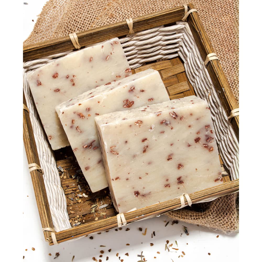 ILS Soap co - Wildflowers (floral with light exfoliation) All Natural Bar Soap for All Skin Types - Plant Based, Cold Process and Handmade in the USA (3 Pack)
