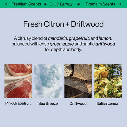 OffCourt Natural Body Spray for Men - Prebiotic Deodorizing Spray with Citrus and Driftwood Scent, 3.4 Ounce