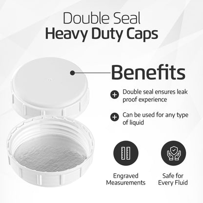 2.5 Gallon Water Jug – Water Container Heavy-Duty HDPE Carboy for Automotive Used Oil & Liquid Storage – 10 Quart Mixing Container with Secure Lid – Made in USA