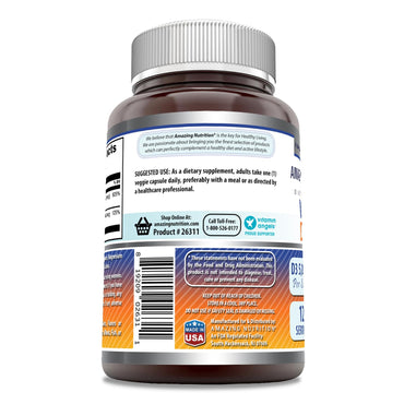Amazing Formulas Vitamin D3 5000 IU with Vitamin K2 100 Mcg | 120 Veggie Capsules Supplement | Non-GMO | Gluten Free | Made in USA