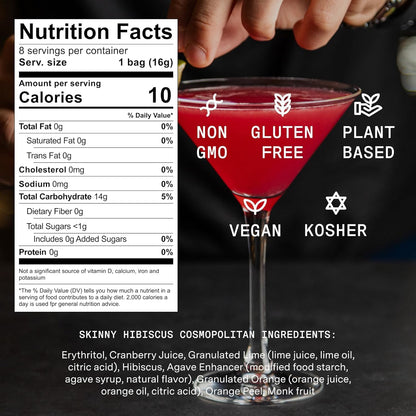 SAYSO Spicy Margarita, Cardamom Paloma, and Hibiscus Cosmopolitan (Skinny) & Honey Rosemary Moscow Mule Cocktail Mix Variety Pack | (Low-Calorie & Low Sugar Cocktail Tea Bags), 8-Pack Assorted
