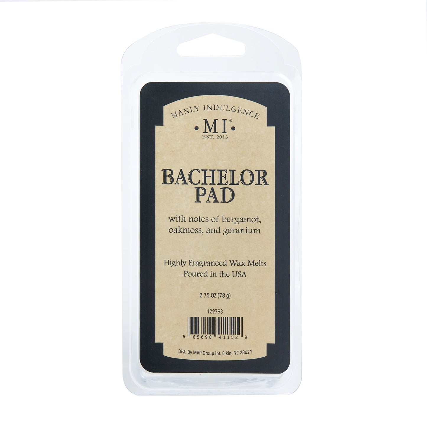 Manly Indulgence Bachelor Pad Scented Wax Melts, Wax Melt Warmer Cubes, Long Lasting Scented Wax Warmer Cubes, 4 Pack, 6 Cubes Each - Made in The USA