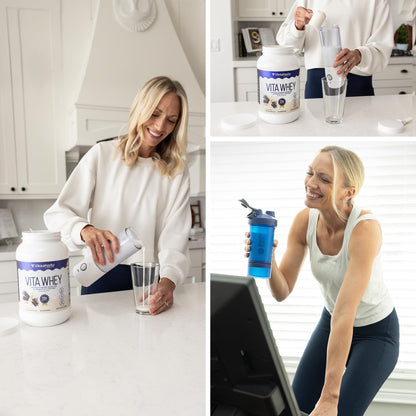 Vitauthority Whey Protein Powder for Women Whey Isolate Probiotics & Enzymes Supports Digestion, Nutrient Absorption & Energy Post-Workout & Daily Nutrition Chocolate Flavored 30 Servings