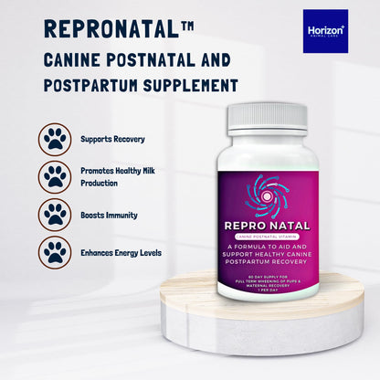 Canine Postnatal and Postpartum Vitamin Capsules for Dogs - 60-Day Supply- Aid in Full-Term Maternal Recovery, Improve Health After Birth -ReproNatal™ Dog Supplement