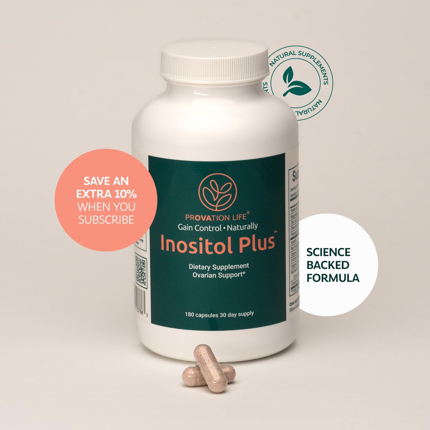 Inositol Plus Supplement for Women | Ovarian Health, Hormone Balance, Fertility, Ovulation | 40:1 Myo-Inositol D-Chiro & 12 Ingredients | Developed by Medical Doctor | 120 Capsules