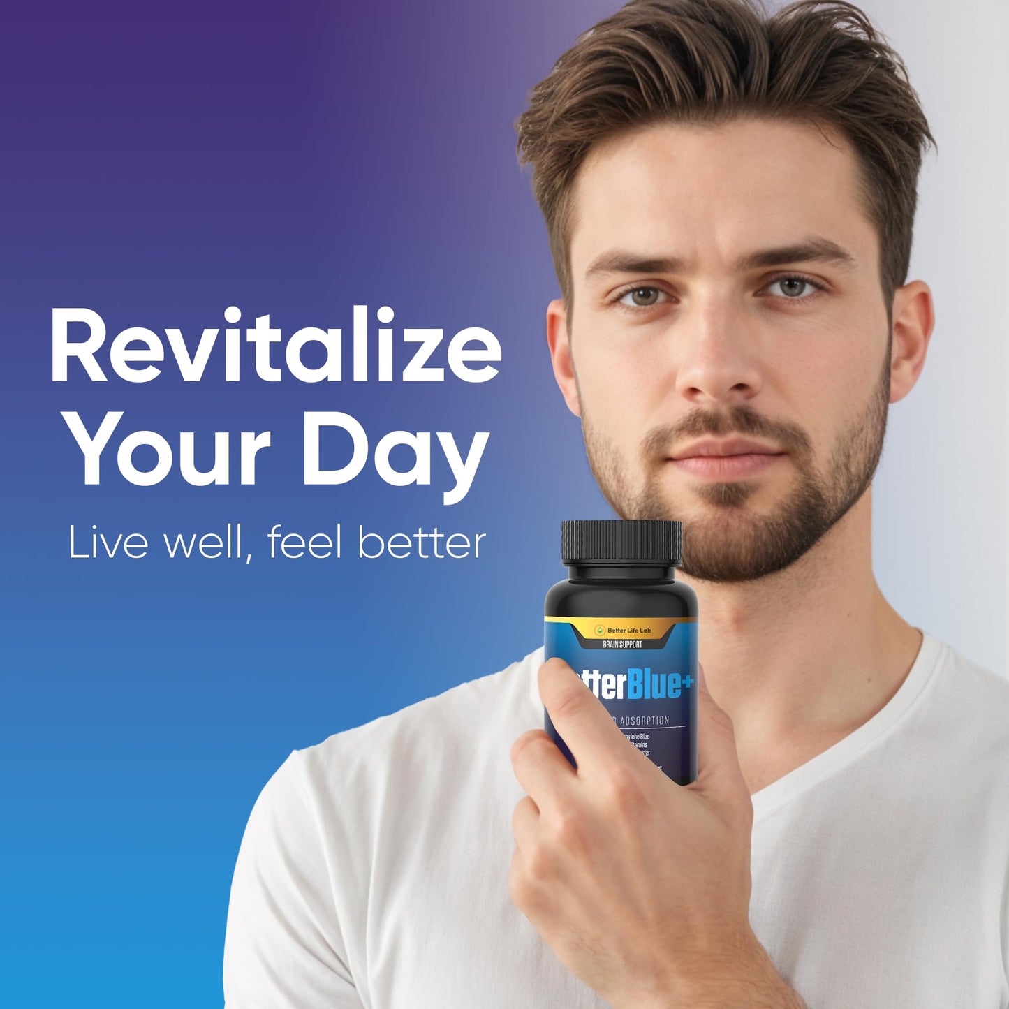 BETTER LIFE LAB Methylene Blue Capsules Pharmaceutical Grade – 60ct – Brain, Energy & Cellular Health Support