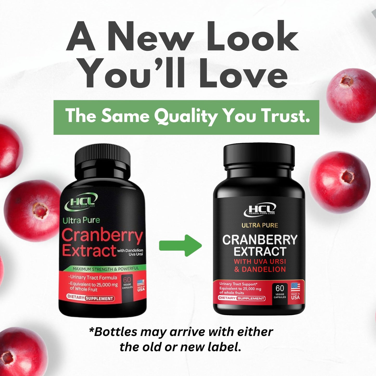 Cranberry Extract Pills - Super Strength 50:1 Whole Fruit Concentrate Equals to 25,000mg of Fresh Cranberries Plus Dandelion & Uva Ursi - Natural UTI Support - Kidney Cleanse & Urinary Tract Health