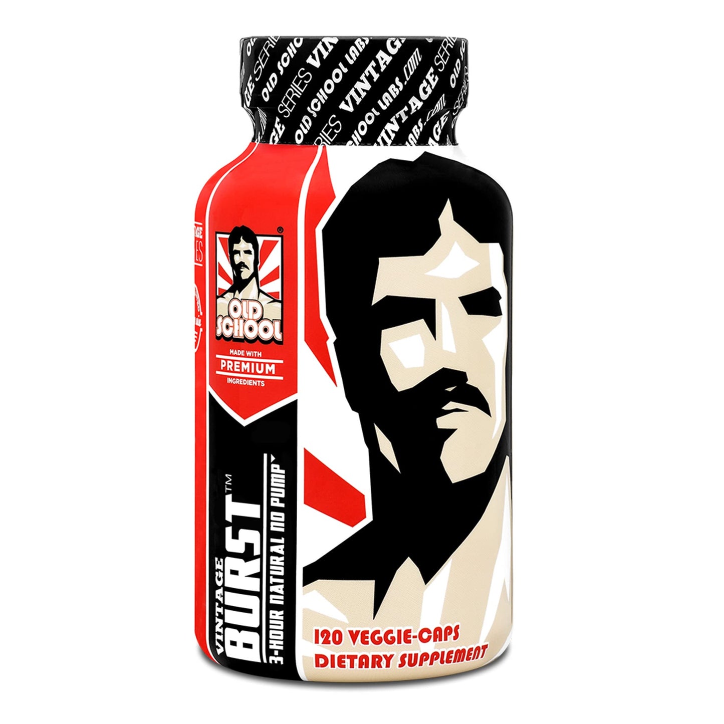 Old School Vintage Burst Nitric Oxide Supplement for Men & Women - Enhanced Blood Flow Pump Supplement, Vascularity, Volumizer, Arginine, Maca, Clean Ingredients Nitric Oxide Booster 120 Capsules