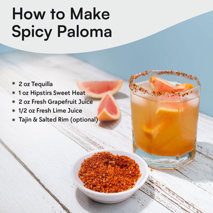 HipStirs Sweet Heat Jalapeño Simple Syrup - Spicy Cocktail Mixer for Margaritas, Palomas & More - Our Jalapeño Infused Spicy Syrup for Cocktails is Non-GMO, Gluten Free & Vegan (8 FL Oz)