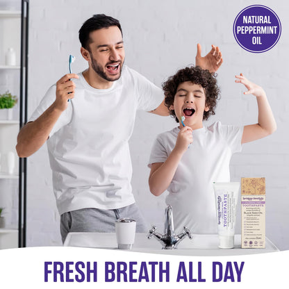 SprinJene Fluoride Free Toothpaste - Patented Natural Toothpaste with Black Seed Oil & Zinc - Made in The USA - Vegan Non Fluoride for Fresh Breath Preservative Free (1 Pack)