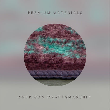 Maples Rugs Georgina Traditional Runner Rug – Made in USA – Washable, Non Slip Indoor Carpet for Hallway, Kitchen, and Laundry Room, 1'8 x 5', Wineberry/Teal