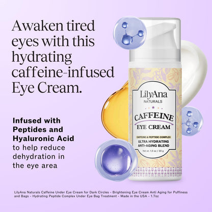 LilyAna Naturals New Caffeine Eye Cream 1oz