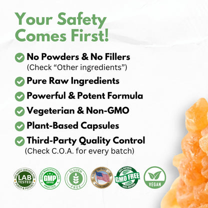 HCL HERBAL CODE LABS Boswellia Serrata Extract Capsules 65% Boswellic Acid 700mg Equal to 7000mg Resin Powder, Extra Strength & Superior Absorption, 6 Month Supply 180 Vegan Capsules Non-GMO