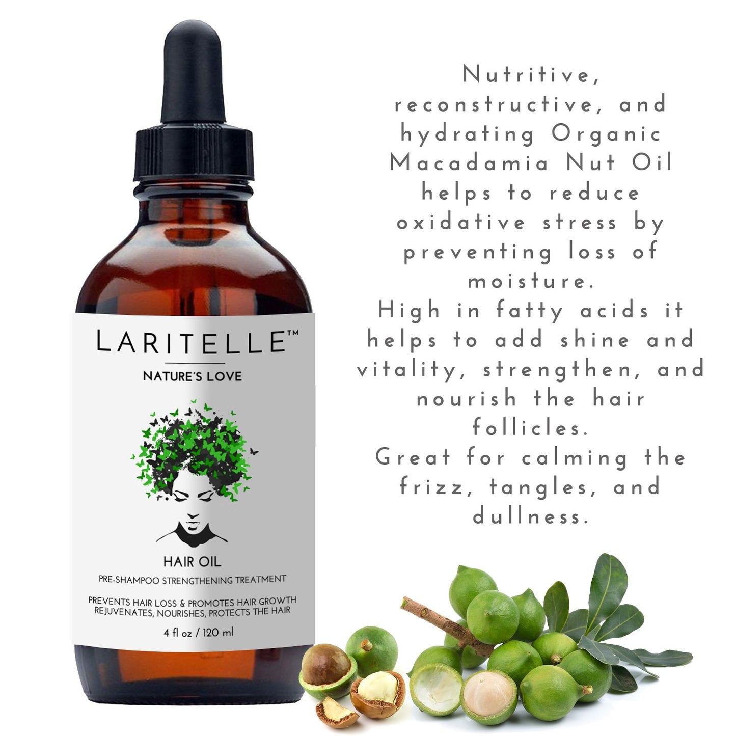 Laritelle Organic Hair Growth Treatment Nature's Love 4 oz