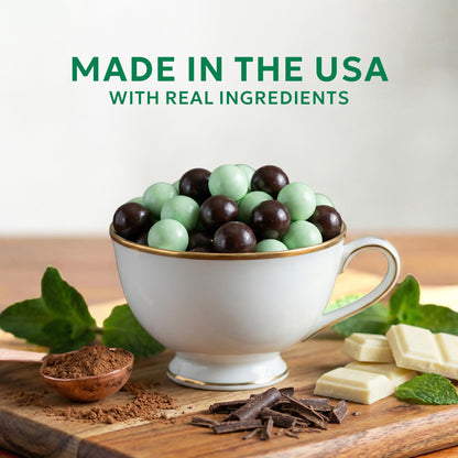 Snackathon Crisp Choco Mint Cookie Bites, 7.5 oz Resealable Snack Pack, Mint White and Dark Chocolate Covered Cookie Bite, Grocery Cookies for Parties, Snack Bag & Sharing, Made in USA