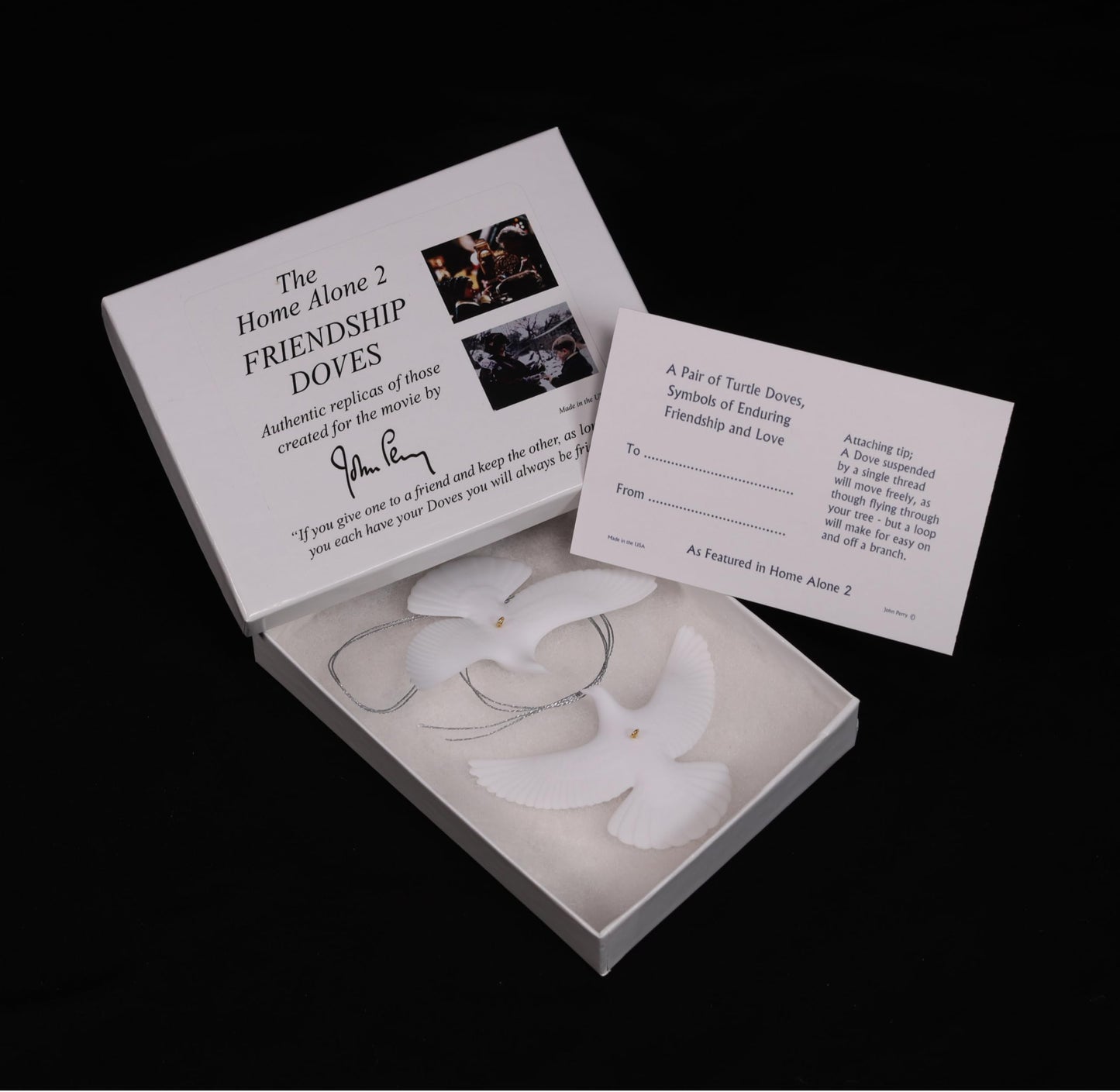 Home Alone 2 Doves Pair Authentic REPLICAS USA Made Direct from John Perry who Created Them for The Movie