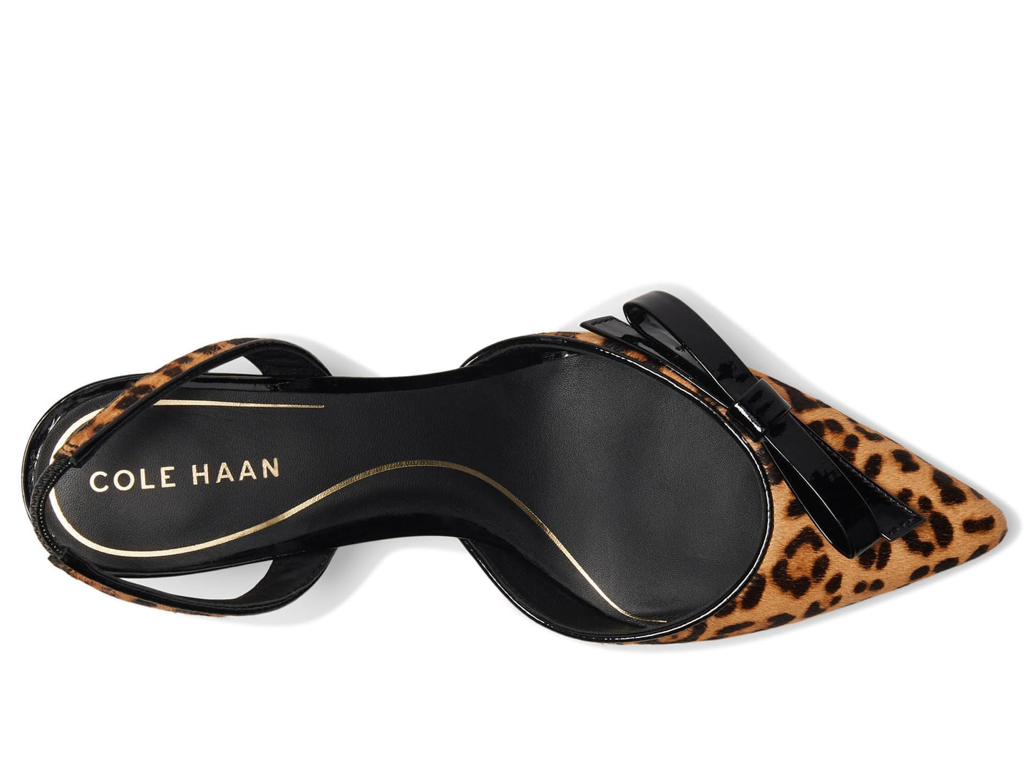 Cole Haan Women's Noella Bow Sling Pump, Leopard Print Haircalf, 7.5