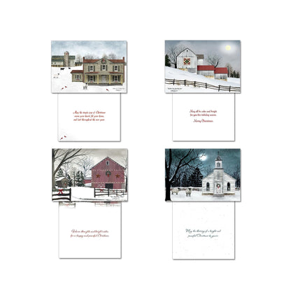 Leanin' Tree - Made In USA - Country Charm - Pack of 20 Boxed Christmas Cards with Envelopes Merry Christmas Cards 2025 Bulk, Perfect for Sending Xmas Holiday Greetings