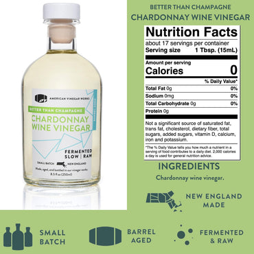 American Vinegar Works - Essential Kitchen Vinegars & Extra Virgin Olive Oil Gift Set - Includes Apple Cider, Red Wine, Rice Wine, and Chardonnay Wine Vinegars (8.5oz ea) with a EVOO (16.9oz)