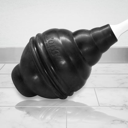Korky 97-5A BeehiveMAX Hideaway-Heavy Duty Toilet Plunger with Holder-Drip Free Carry-Seals All Bowl Shapes – Powerful Clog Removal, White