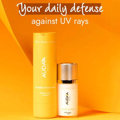 AUDAJA Shieldify Mineral Sunscreen SPF 50 with Zinc Oxide & 7% Titanium Dioxide – Broad Spectrum UV Protection with Hyaluronic Acid –Anti-Aging & Anti-Acne, Made in USA, Cruelty-Free