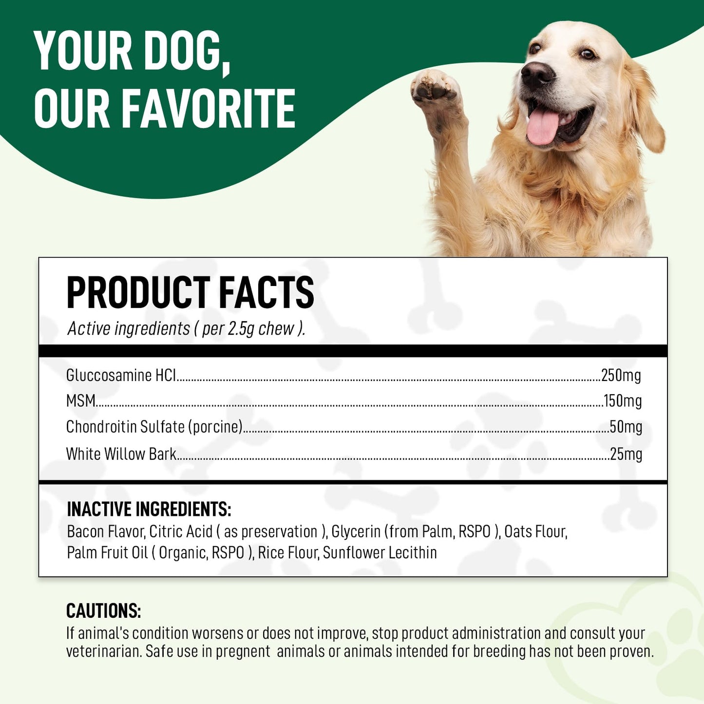 My Dog Sanctuary Hip & Joint Supplement for Dogs – 120 Soft Chews, Bacon Flavor | Glucosamine, Chondroitin & MSM for Mobility, Flexibility & Cartilage Support | for All Breeds