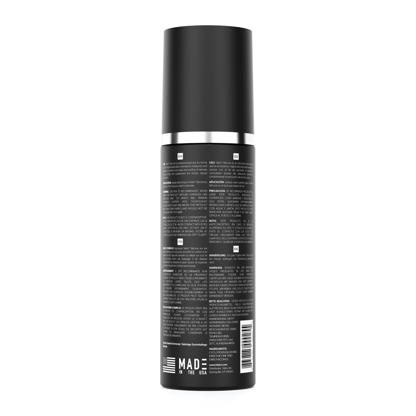 Valm Silicone Lube, Long Lasting, Silicone-Based Personal Lubricant for Men, Women, & Couples, 4 Fl Oz