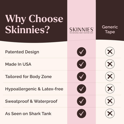 Instant Lifts Skinnies Arm Tape - Patented & Made in USA - Arm Lift Tape for Flabby Arms - Invisible & Sweatproof - 5 Pairs