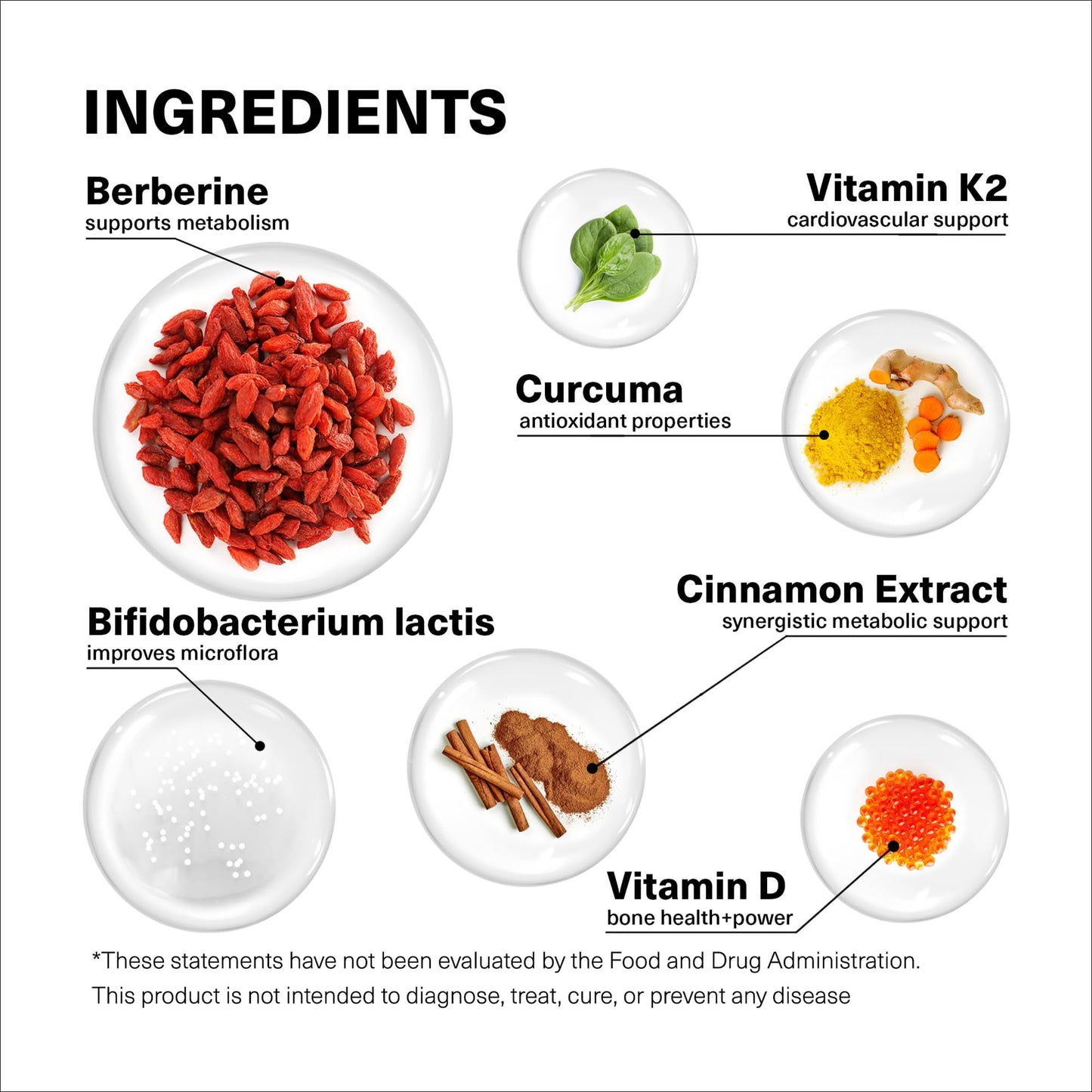 Berberine Supplement 500mg with Probiotics, Vitamin D, and Vitamin K - 60 Berberine Capsules - Berberine 500mg for Weight Balance, Water Loss, Gut Health - Berberine with Ceylon Cinnamon Supplement