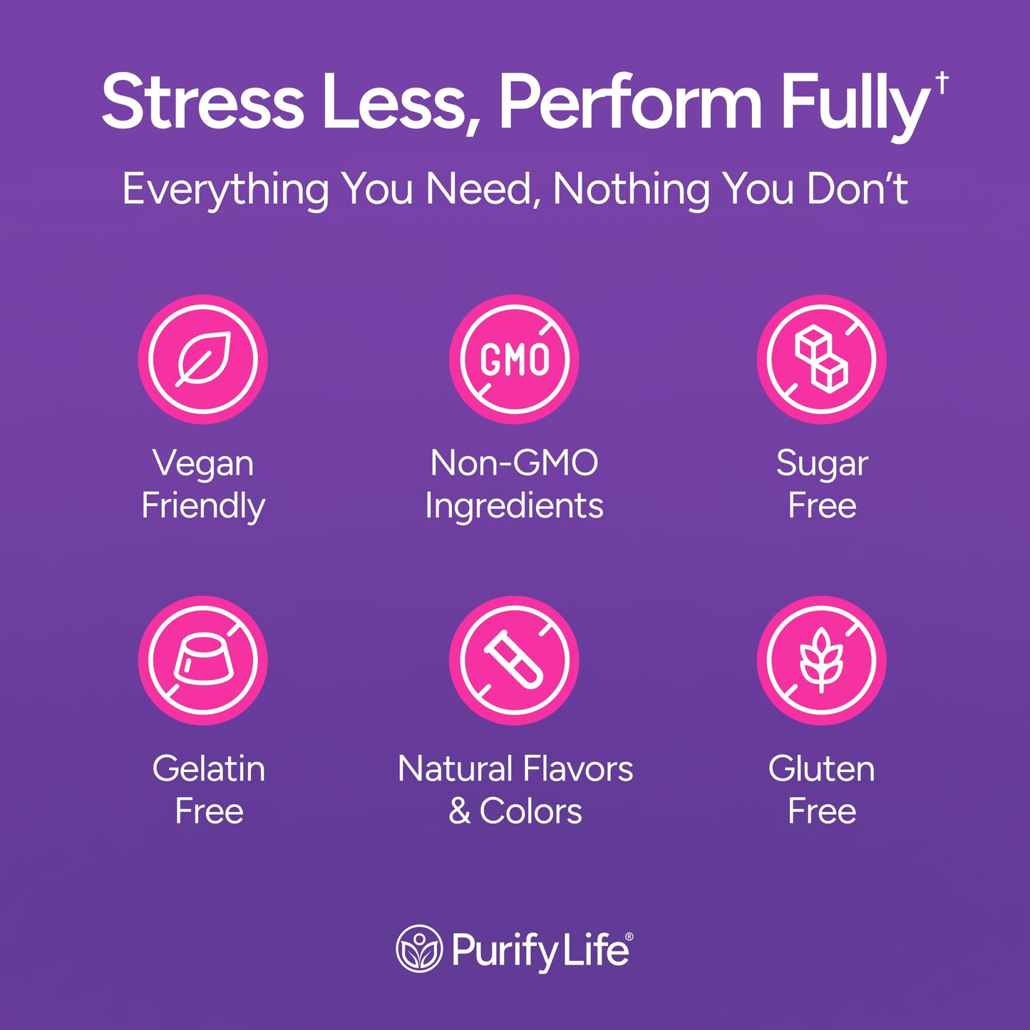 Purify Life Sugar-Free Rhodiola Rosea Gummies (1500mg/Serving) Cortisol Detox & Adrenal Support Supplement - Adaptogenic Rhodiola for Mood, Motivation, Stamina & Performance, Non-GMO, 60 Vegan Chews