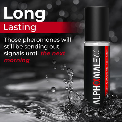 AlphaMale Savage Pheromone Cologne for Men – Long-Lasting Oil Roll-On Perfume con Feromonas para Hombres – Boosts Confidence & Attraction – Compact, Made in USA