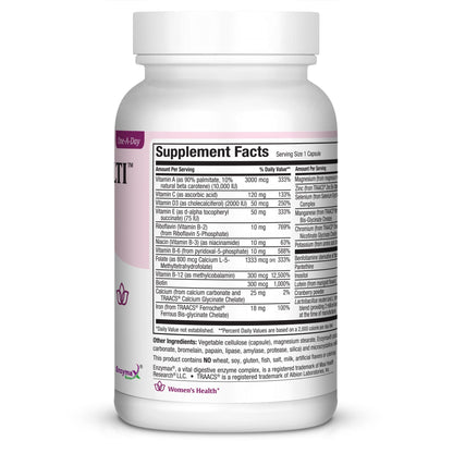 Womens Multivitamin – Essential Multivitamin for Women Supplement with Vitamins A B C D E Calcium Zinc Biotin & More – Daily Multi Vitamins and Multiminerals for Gut Support - Kosher (60 Capsules)
