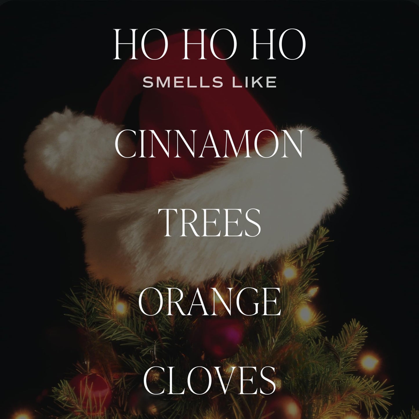 Sweet Water Decor Ho Ho Ho Christmas Scented Candles - Christmas Stocking Stuffers Soy Candles Cookies & Cloves Scent - Christmas Candles with 70 Hours Burn Time - 15Oz Red Matte Jar Wax Candles