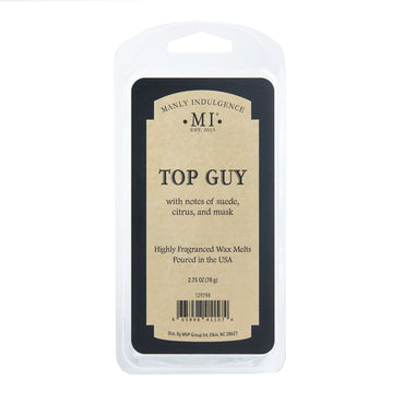 Manly Indulgence Top Guy Scented Wax Melts, Wax Melt Warmer Cubes, Long Lasting Scented Wax Warmer Cubes, 4 Pack, 6 Cubes Each - Made in The USA