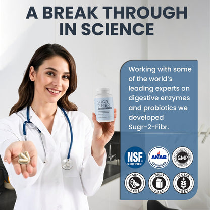 OPTIVIDA Sugr-2-Fibr – Premium Blood Sugar Support Supplement (60 Veggie Capsules) – Natural Blood Sugar Support & Healthy Glucose Metabolism – Blood Sugar Supplement for Adults