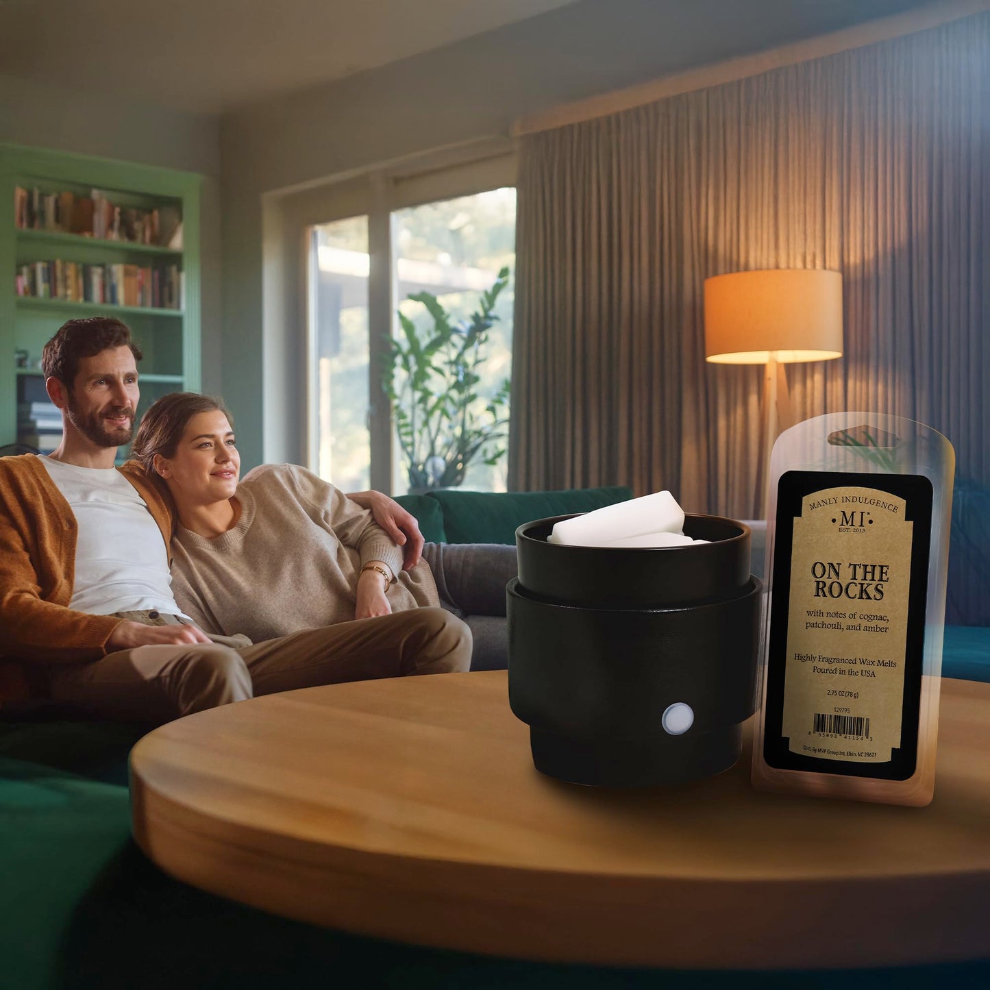 Manly Indulgence On The Rocks Scented Wax Melts, Wax Melt Warmer Cubes, Long Lasting Scented Wax Warmer Cubes, 4 Pack, 6 Cubes Each - Made in The USA