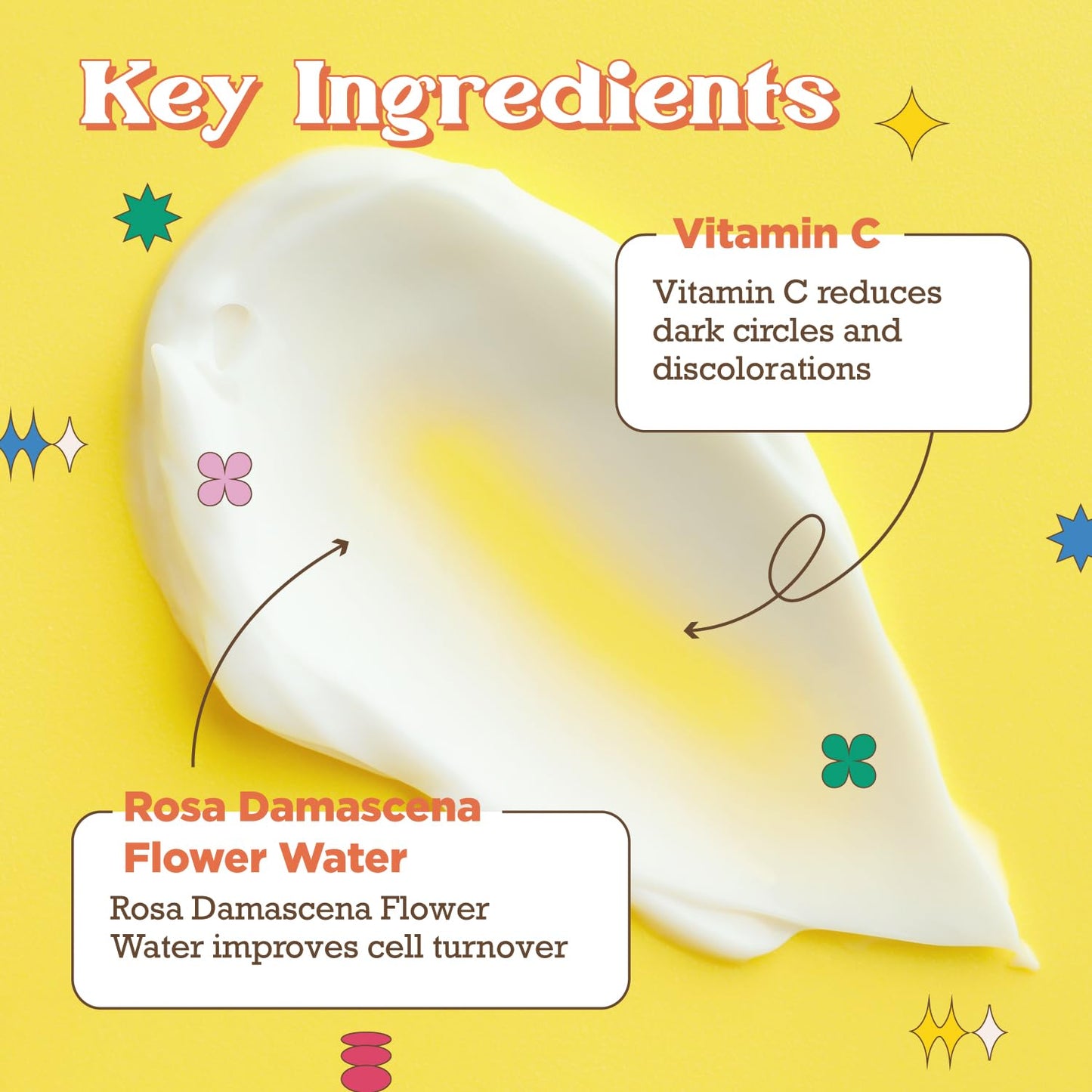 Natural Rose Water Base Vitamin C Eye Cream for Dry&Sensitive Skin | Dark Circles Wrinkles Puffiness and Bags Under Eyes | Anti Aging Nourishes | Made In USA | #Purifect 30ml (#Bright Vibes Only)