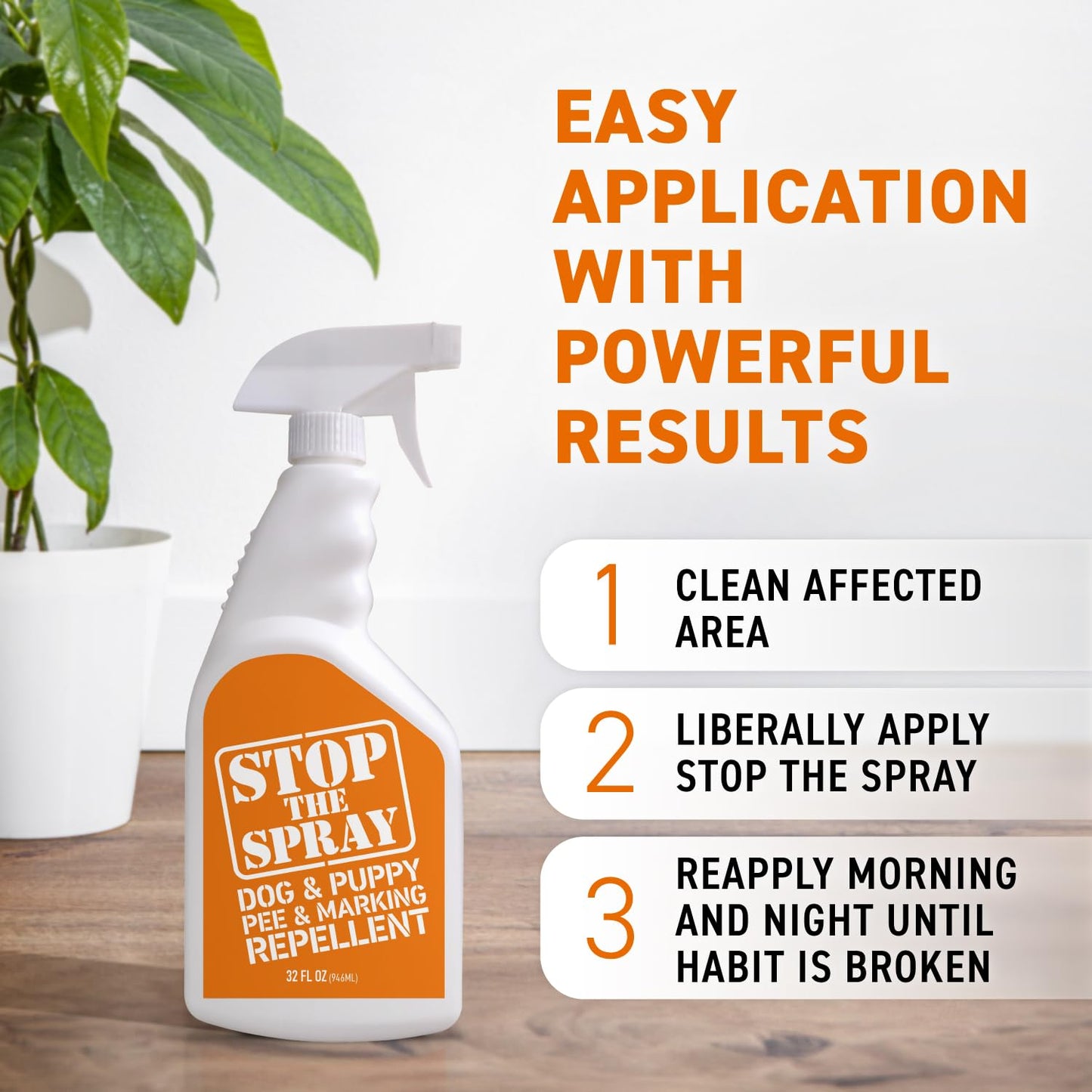 EBPP Stop the Spray - Dog & Puppy Pee Marking Repellent - Pet Training Spray - Puppy Potty Training Spray for Dogs - Dog Pee Stopper - Pee Deterrent for Dogs - No Marking Spray for Dogs Indoor 32oz