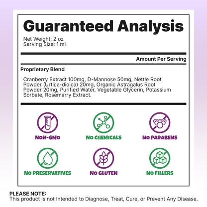 Natural Dog & Cat UTI Treatment with Cranberry & D-Mannose, Bladder, Kidney, Incontinence Support, Healthy Urinary Tract for Dogs, Best Cat Urinary Tract Infection Treatment, Easy-to-Use Drops, 2 oz