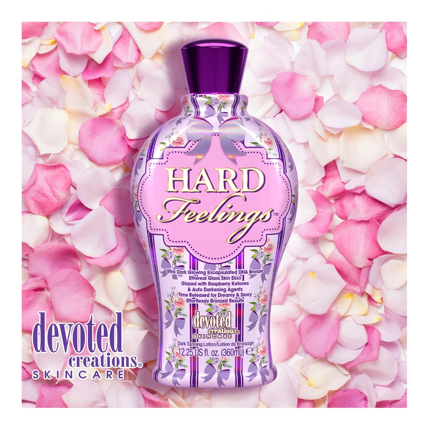 Devoted Creations Hard Feelings - Ultra Dark Glowing Encapsulated DHA Bronzer Dark Tanning Lotion