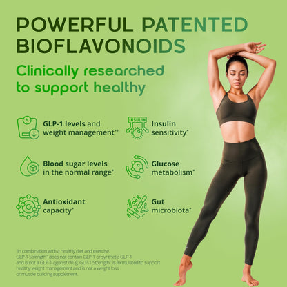 GLP-1 Strength Fat Burner, Lean Body Mass & GLP-1 Supplement for Women & Men - Weight Management, Gut Health & Metabolism Support with Eriomin & Morosil - Vegan, Gluten Free, Non-GMO - 60 Count