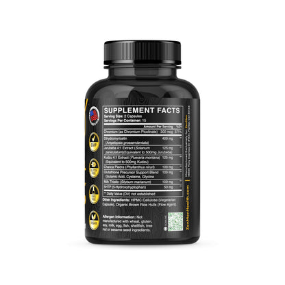 Zenmen Cravings Management - 30 Vegan Capsules, Made in The USA