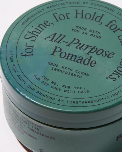 Firsthand Supply All-Purpose Hair Pomade - Clean & Non-toxic Hair Care Ingredients - Gives a Low Shine, Shape and Firm Hold To Your Hair - 3oz (88ml)
